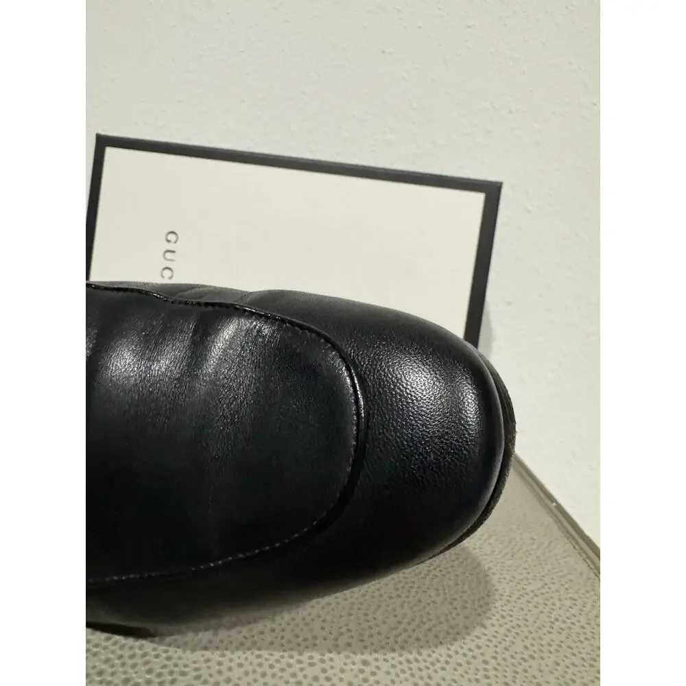 Gucci Mens Brixton Web Trimmed Horsebit Collapsible Heel Loafers Sz 8.5 $990